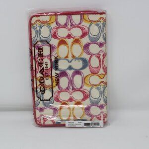 Coach E Reader Multi Color Monogram Scribble Retail $98 New w/Tags F63570 B4/MC